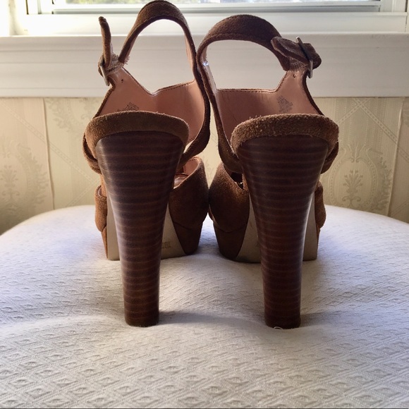 Sexy Sole Society “Evelyn” stacked wooden heels 👠 - Picture 4 of 7